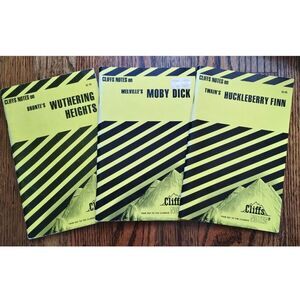 Cliff Notes (Wuthering Heights, Moby Dick, Huckleberry Finn)